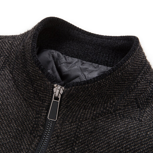 ROMON cotton jacket men's short stand-up collar thick warm winter business casual jacket men 2167 gray 175