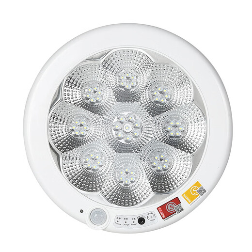 祎琳（yilin）消防强启应急声光控LED智能开关人体感应吸顶灯楼道圆形 5W声控+光控 直径150mm