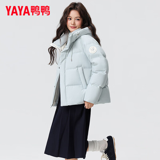 Duck Down Jacket Women's Short 2025 Winter New Style Small Sweet Temperament Casual Versatile Coldproof Warm Jacket HT Glacier Blue S (155)