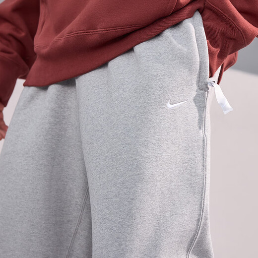 Nike (NIKE) official men's fleece trousers and sweatpants knitted loose casual embroidered personality soft DX1365 063 color dark gray/white XL