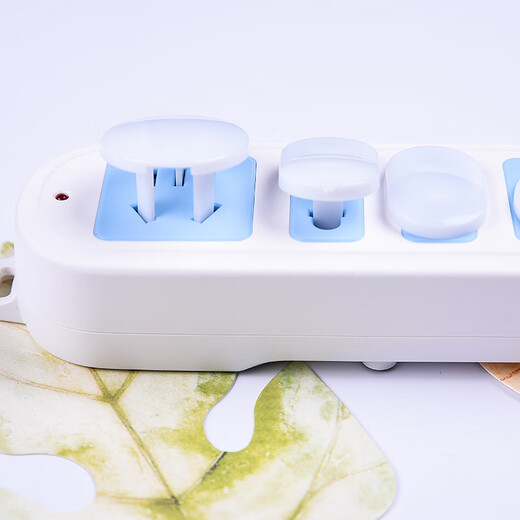 Children's anti-shock socket protective cover, jack safety plug, plug protective cover, infant power strip protective cover, socket protective cover, two holes, 10 pieces + three holes, 10 pieces