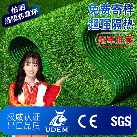 Elegant simulated artificial turf paving roof insulation fake turf plastic mat glass sun room outdoor balcony carpet special density 2cm spring grass 1m wide * 15m long