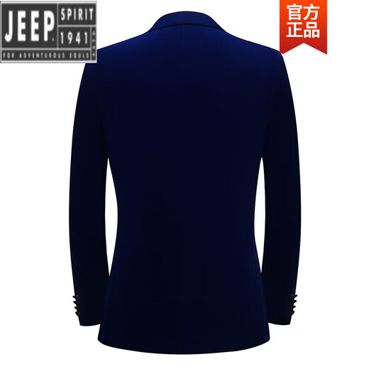 JEEP high-end wedding suit men's gold velvet business banquet emcee presenter singer performance suit men's evening black XL