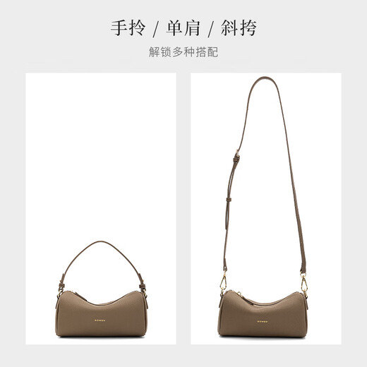 Honggu Bags Damentasche, neue Mode, vielseitige Schulter-Crossbody-Tasche, erste Schicht, Rindsleder, Handtasche, Weihnachtsgeschenk, Elefantengrau