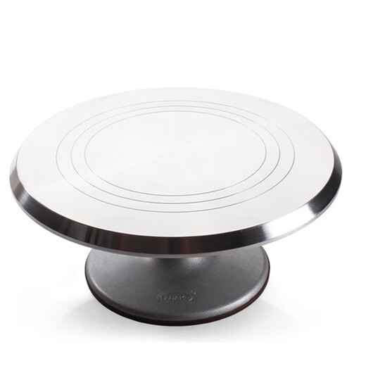 Sanneng Aluminum Alloy Cake Cream Turntable Decoration Table Rotating Plaster Household Commercial Decoration Turntable Baking Tools 12-inch Aluminum Alloy Decoration Turntable Can Make 4~10-inch Eggs