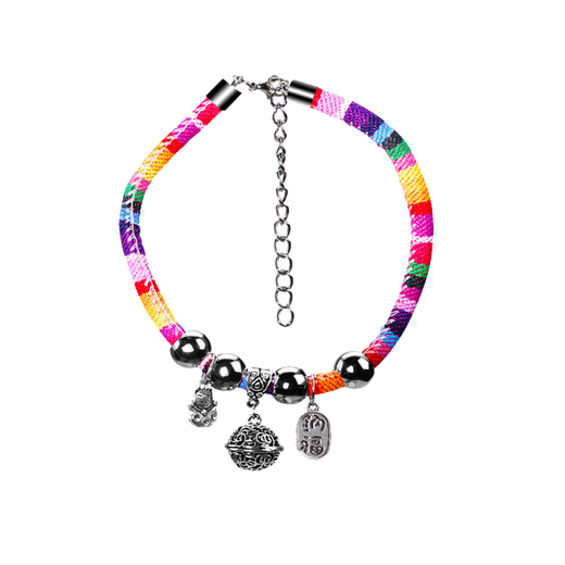 Cute Star Pet Cat Bell Collar New Year Dog Pet Knitted Woolen Scarf Hand-Knitted Adjustable