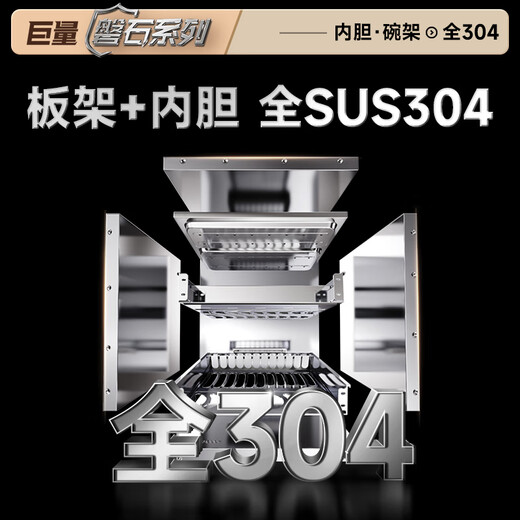 Canbo Disinfection Cabinet Embedded Three-layer 118-liter Panshi 304 Stainless Steel Home Kitchen Tableware Bottle Drying and Disinfection Cupboard XDZ118-EMT PRO National Subsidy