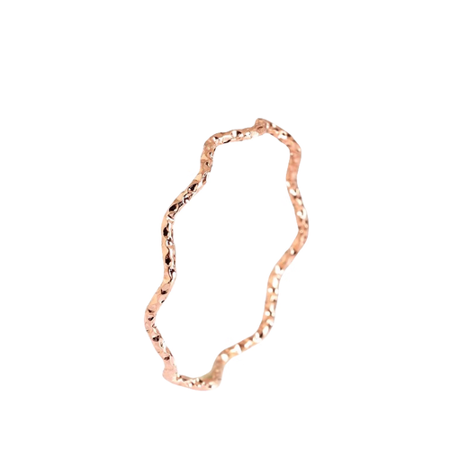 Fat Donglai's same style 18k gold ring with super fine sparkling sand wave pattern on women's index finger, niche light luxury and exquisite design. Sparkling sand wave ring - rose gold + high-end No. 10 (corresponding to counter number 22-23)