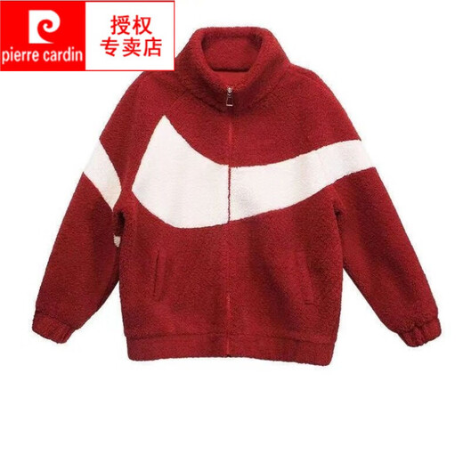 Pierre Cardins neue Jacke aus Samt und verdicktem Lammsamt für Damen im Winter, koreanische Version, vielseitiger, lässiger warmer Mantel aus Lammwolle, Baumwollmantel 679# Kaffee, Samt und verdickt L 95-110Jin Jin entspricht 0,5 kg