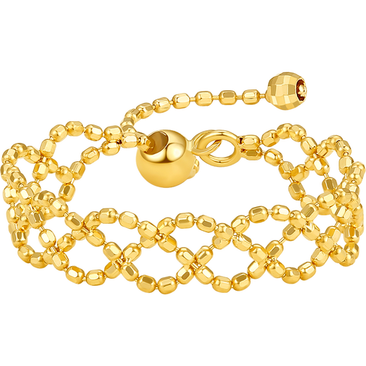 Saturday blessing yellow 18K gold ring female dream catcher color gold ring birthday gift C0110400 circle number adjustable