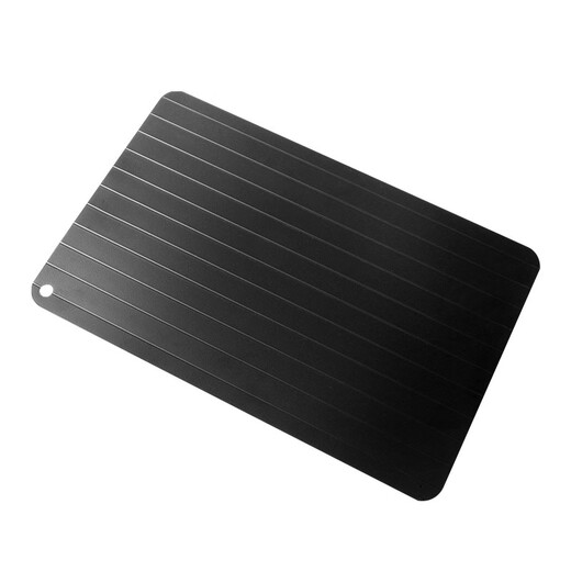 Qinhuo quick thawing plate household kitchen steak ice melter seafood thawing plate aluminum alloy thawing chopping board thawing plate small size 23*16.8*0.2cm plastic packaging