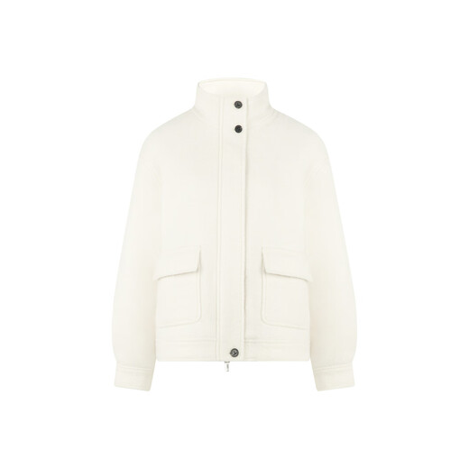 MEIYANG ice cream wool jacket literary fairy sheep wool bouclé stand collar fashionable and versatile slimming winter new style white velvet lining M