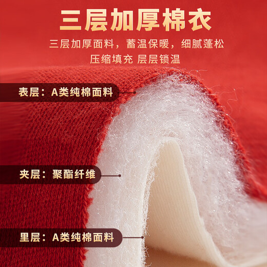 Pengyou baby clothes, pure cotton New Year clothes, cotton-padded clothes, newborn gift box set, baby full-month clothes, winter quilted clothes, Kirin Fuzhi cotton-padded clothes, 11-piece set, 59cm (recommended for 0-3 months)