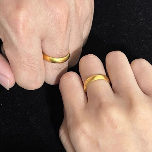 MHFDO Lao Phoenix Lao Phoenix quality 9 pure silver ancient method heritage gold-clad silver ring couple ring men and women Valentine's Day Lao Fengxiang