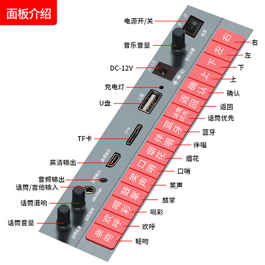 KONKA KS20 square dance audio with display screen outdoor wireless microphone karaoke Bluetooth speaker home ktv all-in-one machine home karaoke singing trolley speaker
