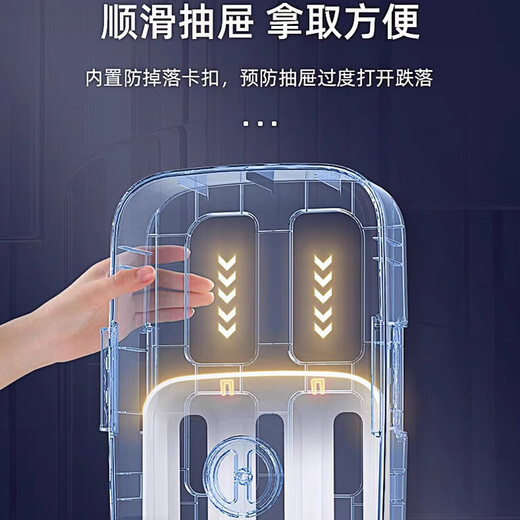 Home Story (KATEI STORY) Japanese egg storage box drawer-type rolling refrigerator egg box food grade egg storage box egg artifact white double layer holds about 42 pieces automatically refills