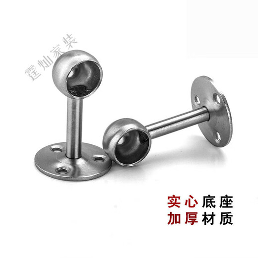 He Jiagong's customized towel rack without punching in the bathroom bathroom single pole 304 stainless steel single pole wall hanging thickened 20cm