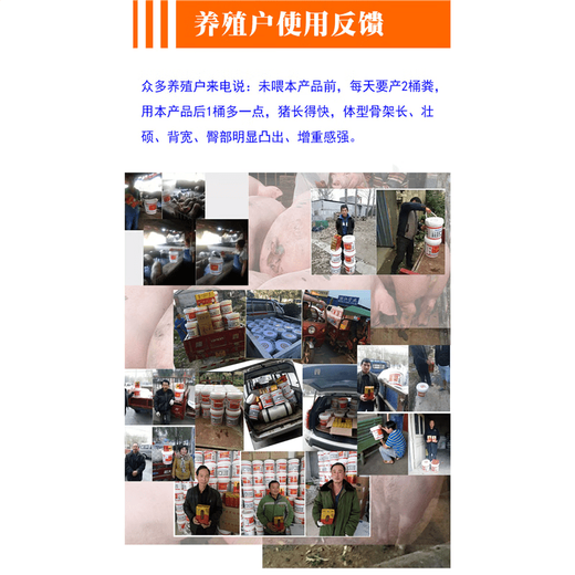 Big pig fattening feed additive, premix for fattening pigs, vitamins for growth promotion, disease resistance, strong weight gain and fast weight gain, barreled (15 packs)