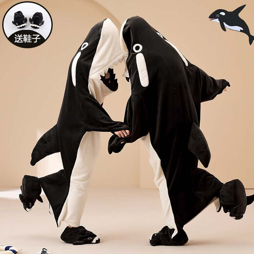 紫颂情侣连体睡衣女学生秋冬季卡通动漫珊瑚绒加绒加厚居家服男款宽松 珊瑚绒-pf#3892#拉链连体 XL  加大男款建议140-160斤