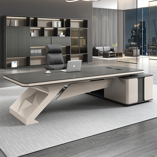 Light luxury boss desk office desk simple modern chairman president desk executive desk manager office desk and chair combination 2.0 meters boss desk