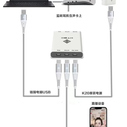 Yinbosi K20PROMAX upgraded version fiber-coaxial lossless sound card converter K30 audio bridge sound card fruit Android OTG sound card converter Yinbosi K30max third generation upgraded version (with cable)