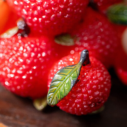 Summer solstice Nange lychee tea pet ornaments hand-washed hot water color-changing boutique mini ornaments creative tea ceremony tea set accessories tea toys 2 lychees (good things come in pairs) color-changing tea pet