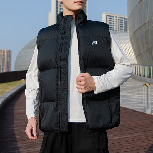 
Nike (NIKE) cotton vest men's spring new sportswear fashionable loose stand collar jacket vest warm casual jacket FB7374-010 L