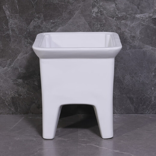 Lefit (lfte) bathroom ceramic wash mop pool balcony mop trough household Taiwan-controlled large, medium and small mop basin courtyard mop pool 901 manual water delivery to home