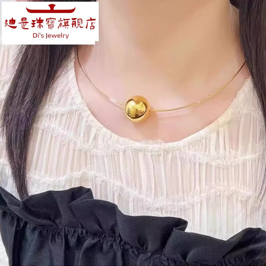 Di is 999 pure gold large light beads transfer beads gold shiny gold beads bracelet pendant men and women DIY Buddha beads loose beads single light bead 16mm about 1 point 95g