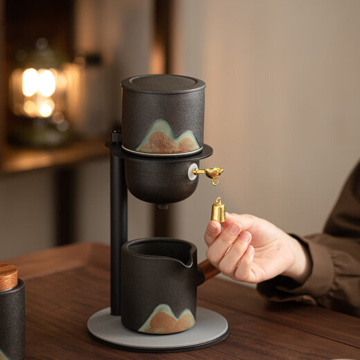 SUSHI CERAMICS hand-painted glaze color automatic tea set thousands of miles away and satisfied six-color tea cup cultural and creative gift box set