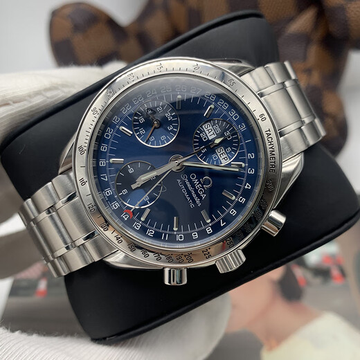 【二手99新】欧米茄男表超霸系列日期星期夜光计时自动机械原装精钢男士休闲二手瑞士奢侈品手腕表 39表径蓝盘钢带3523.80.00 支持鉴定假一赔三