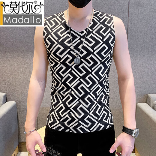 Modal Winter Double-sided Velvet Thermal Vest Men's Thermal Underwear Slim Fit Seamless Heating Plus Velvet Thickened Bottoming Shirt Autumn Clothes Red Letter L (Recommended 100-120 Jin Jin equals 0.5 kg)