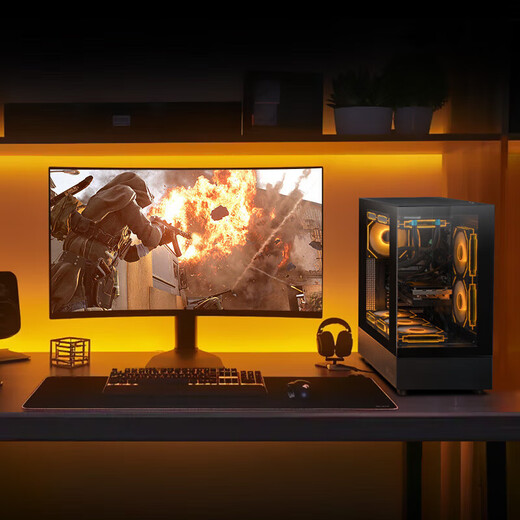 Ningmei AMD R7 9700X/RX9070XT/RTX5080 graphics card fever game deepseek desktop computer host design rendering DIY assembly computer assembly machine with one | 9700X+16G+1T