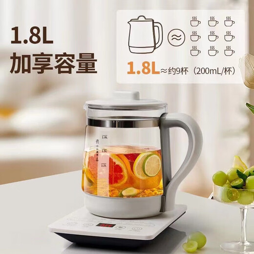 SUBOAER Subo Health Pot 1.8L Large Capacity Tea Kettle Multifunctional Insulation Kettle Insulation and Water Boiling All-in-One Smart Electric Kettle Flower Tea Kettle Kettle Home Health Kettle Flagship Model 1.8L 304 Stainless Steel + Filter + Automatic Dechlorination and Sterilization