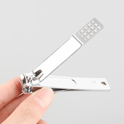 Checkered nail clipper manicure tool single nail clipper high carbon steel flat bevel nail clipper household large flat clipper 1 piece nail clipper