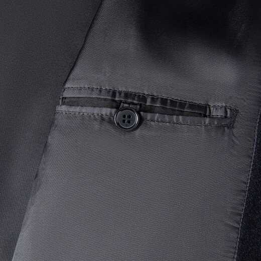 梦特娇（MONTAGUT）纯绵羊毛秋冬保暖质感翻领夹克成熟挺括外套男 JG 藏青 L 