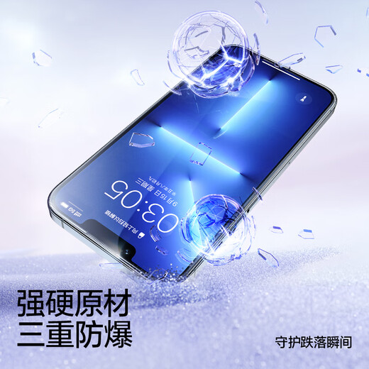 Flash Magic is suitable for iPhone 13 tempered film, dust-free cabin, iPhone14 mobile phone film 13pro/14plus high-definition anti-fingerprint, anti-fall, anti-earpiece, dust-proof protective film, ultra-clear | dust-free cabin book style, 2 pieces for Apple 13/13Pro/14