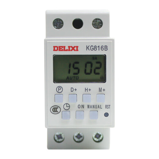 Delixi time control switch Kg816B 220V microcomputer time controller street light timing rail type KG816B_AC220V