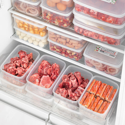Sungsa Japan imported frozen meat storage box crisper box refrigerator refrigeration and freezing special fruit food grade sealed box imported crisper box (with scale) 2-piece set 2.6L