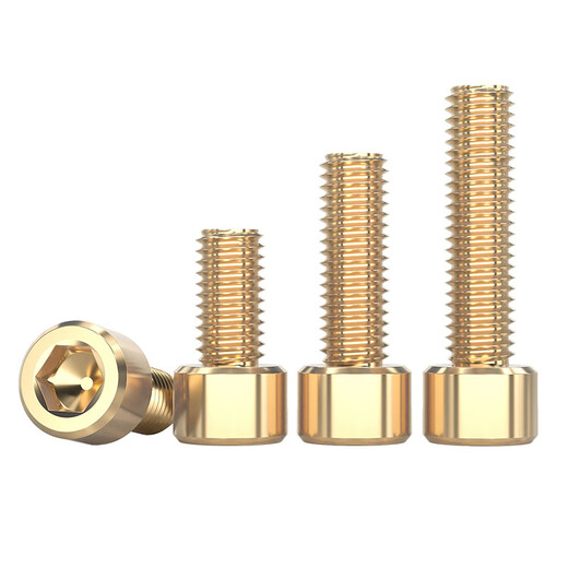 Fengji national standard pure brass full copper cup head hexagonal screws cylindrical head bolts M2M3M4M5M6M8M10M12mm M2*5 50 pieces