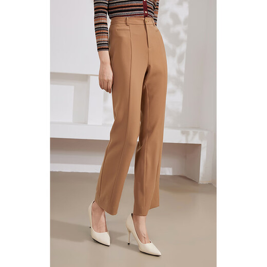 Giovanni 2025 Einkaufszentrum Gleiche drapierte schlanke Hosen modische Pendelhose EM2F723 Kamelfarbe m