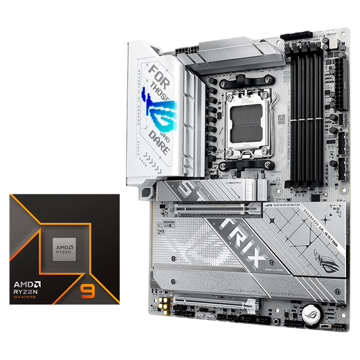
ROG X870-A Snow Blowing Motherboard + AMD Ryzen 9 9900X CPU Motherboard + CPU Set