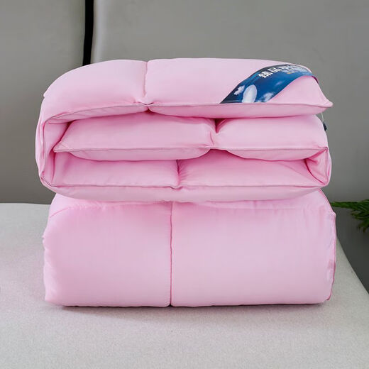Crystal home textile 95 white goose velvet quilt spring and autumn quilt winter quilt warm double duck down quilt core down quilt thickened 8/*686 pink [has passed the quality inspection] 180x220cm10Jin [Jin equals 0.5 kg] Thickened winter quilt