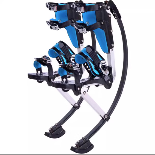 Dongqiao outdoor fitness space bouncing shoes extreme spring stilts shoes bouncy jumping shoes blue adult 70KG90KG