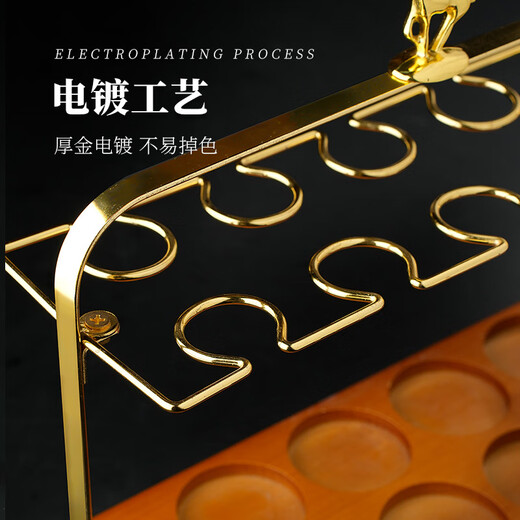 Sailotou Light Luxury Crystal Glass White Cup Set Household Chinese-style Small Cup Two-Two Points Utensil Gold Foil Style 10 Pots 10 Cups Set + Golden Deer Cup