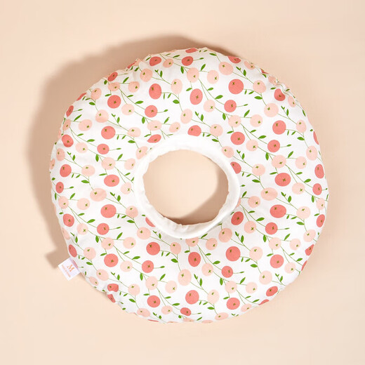 Tanbeiman Elizabeth Circle Cat Pure Cotton Soft Neck Anti-Licking Anti-Bite Soft Circle Waterproof Head Cover Neuter Shame Circle Pet Supplies Eliza Soft Circle (White Cherry) M Size About 10 Jin Jin is equal to within 0.5 kg