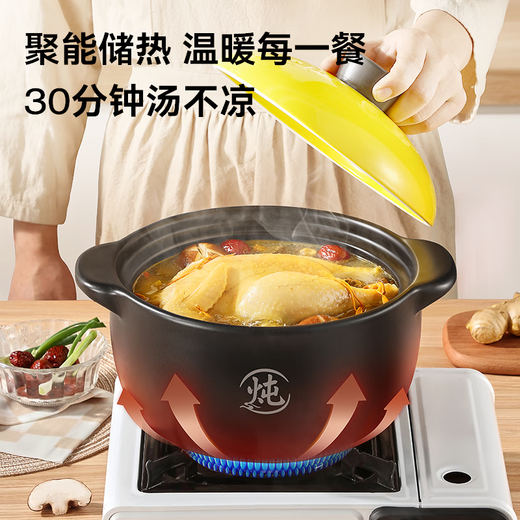 Royalstar casserole, soup, medicine, porridge, rice casserole, ceramic soup casserole, household health soup pot, earthenware pot 3.3L