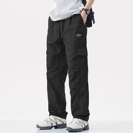 Baleno S&K series spring and autumn workwear assault pants men's loose straight trendy paratrooper pants sports casual trousers gray XL