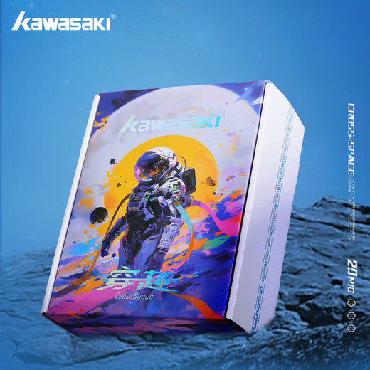 kawasaki川崎儿童羽毛球鞋穿越2.0耐磨男女童同款运动鞋B4412 白蓝 36 