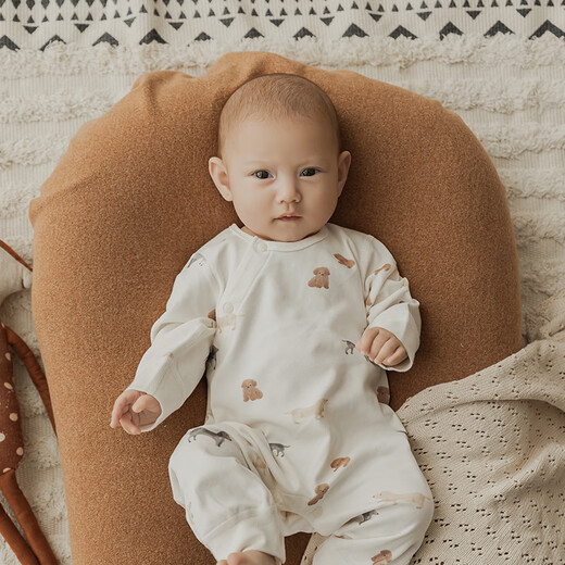 Guiqi Xiong two-piece baby long-sleeved jumpsuit spring and autumn male and female baby rompers home clothes pajamas autumn clothes